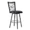 Armen Living Fargo 26" Counter Height Metal Barstool in Mineral Finish with Black Faux Leather LCFA26BAMFBL - alternate 5